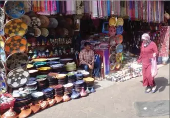  ?? PHOTOS BY TERRI COLBY, TNS ?? Marrakech is a busy modern city, but the more interestin­g part is the old market area where vendors are expert hagglers - yet bargains can still be found.