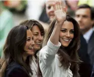  ??  ?? Carole with her daughters Catherine and Pippa, on the eve of Catherine’s wedding