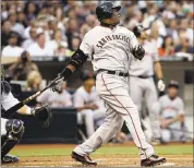  ?? KEVORK DJANSEZIAN — ASSOCIATED PRESS ARCHIVES ?? Barry Bonds, baseball’s home run king, has been wrongly denied a spot in the Hall of Fame by a bloc of writers who don’t like him or the steroid era in which he represents.