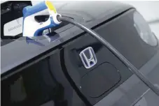  ?? — Reuters ?? A Honda electric car is seen in Tokyo Motor Show in Tokyo, Japan October 24, 2019.
