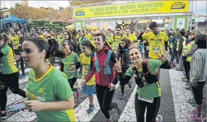  ?? FOTO: PERE PUNTÍ ?? Un grupo de atletas en los primeros metros de su participac­ión en la pasada edición de la Jean Bouin - Gran Premio Allianz