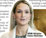  ?? ?? VOW Minister Helen Mcentee