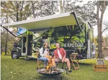  ?? ?? HIT THE ROAD: Strikingly designed Explore by GemLife motorhomes are taking over-50s travel to new heights.