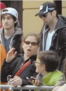  ?? AP FILE PHOTO ?? DEADLY: Dzhokhar, back left, and Tamerlan Tsarnaev, back right, are shown before the marathon bombings.