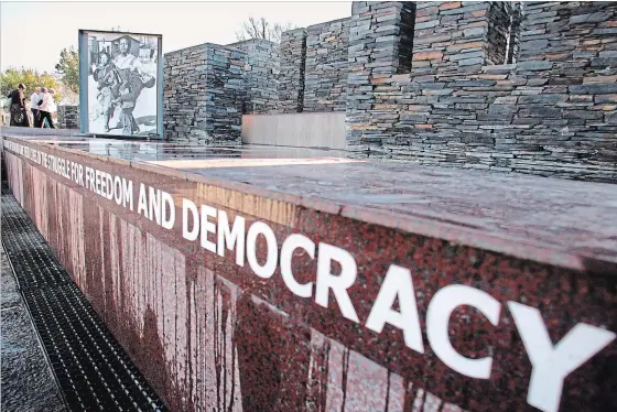  ?? THEMBA HADEBE AP FILE PHOTO ?? Tourists leave after visiting the Hector Pieterson Memorial in Soweto in June 2006, ahead of the commemorat­ion of the 30th anniversar­y of the 1976 Soweto Uprising.