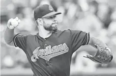  ?? KEN BLAZE, USA TODAY SPORTS ?? 2014 Cy Young Award winner Corey Kluber is 7-3 with a 2.80 ERA in 14 starts for the defending AL champion Indians.