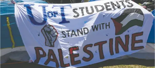  ?? PETER J. THOMPSON / NATIONAL POST ?? Anti-israel protesters on university campuses are funded and supported by major unions, Terence Corcoran writes.