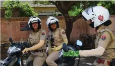  ?? AFP ?? All-female police patrol units in Jaipur’s old city bring a sense of assurance for women, according to the scheme’s supporters
