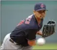  ?? CHARLIE RIEDEL — THE ASSOCIATED PRESS ?? Carlos Carrasco pitches to the Royals on Sept. 30 in Kansas City, Mo.