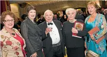  ??  ?? From left, Judith Tizard, the then Prime Minister, Helen Clark, Denis and his wife, Verna, and Diana Fenwick celebrate the 60th anniversar­y in 2007 of the New Zealand Symphony Orchestra.