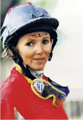  ??  ?? HORSEPOWER: Clockwise from top: Lisa Prestwood, one of SA’s most successful women jockeys, after a race; Nadine Rapson, who rode her first race at 15, cuddles a horse; Prestwood leading the pack; UK jockey Hayley Turner