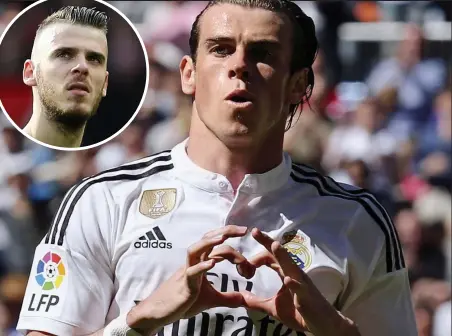  ?? GETTY IMAGES ?? Real possibilit­y: Bale would lead United to the title, so De Gea (inset) could be used as a bargaining chip