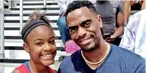  ??  ?? Trinity and Tyson Gay