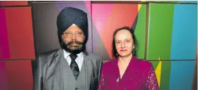  ??  ?? Mr and Mrs Jasbir Wouhra at the Birmingham Made Me Awards.