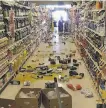  ?? Rex Emerson / AFP/ Getty Images ?? The quake smashed bottles at Lake Isabella (Kern County).