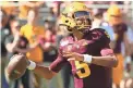  ?? ROB SCHUMACHER/THE REPUBLIC ?? ASU freshman quarterbac­k Jayden Daniels.