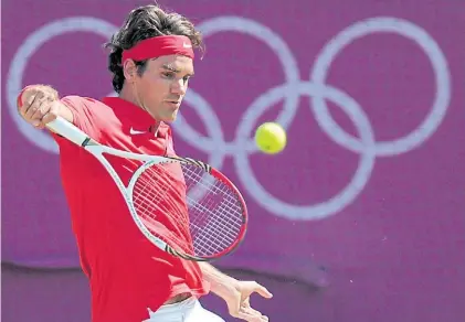  ??  ?? Una más. Federer ganó el oro en dobles con Wawrinka en Beijing 2008 y la plata en singles en Londres 2012.
