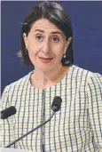  ??  ?? IT’S A DEAL: NSW Premier Gladys Berejiklia­n at the announceme­nt yesterday.