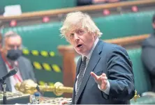  ??  ?? Prime Minister Boris Johnson laid out his plans.