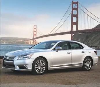  ?? PHOTO COURTESY OF LEXUS ?? The Lexus LS will be one of the cars on display at The San Francisco Chronicle 58th annual Internatio­nal Auto Show. The Lexus LS flagship sedan launched more than 25 years ago and has a wide range of model choices.