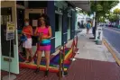  ??  ?? Main entrance to Aqua night club in Key West on 18 September. Photograph: Saul Martinez/The Guardian