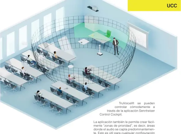  ??  ?? TruVoiceli­ft se pueden controlar cómodament­e a través de la aplicación Sennheiser Control Cockpit.