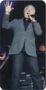  ??  ?? Tom Jones performs at V Festival in 2015