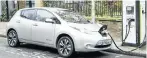  ??  ?? CHARGED: Electric cars still trail in world traffic