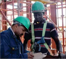  ?? Photo: Contribute­d ?? Financial future… A file photo of constructi­on workers on a job site. The Namibia Building Workers Pension Fund has highlighte­d the importance of saving money for retirement.