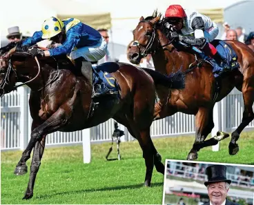  ?? REX/ACTION IMAGES ?? Historic: Poet’s Word gallops clear yesterday to give Sir Michael (right) a new Ascot record