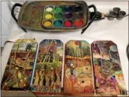  ?? SUBMITTED PHOTO ?? Encaustic work in progress by Lisa Gauker