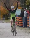  ?? STEVE SOMERVILLE, METROLAND ?? Ruby West wins the elite women’s race at the Vaughan Cyclocross Classic, last October.