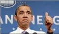  ??  ?? Obama speaks about energy during a visit to Nashua, New Hampshire on Thursday. Reuters