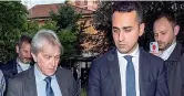  ??  ?? A Monza Sia Matteo Salvini, 45 anni (sopra), che Luigi Di Maio, 31, hanno portato la loro solidariet­à a Sergio Bramini