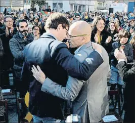  ?? CARLES CASTRO / GARRAF NEWS MEDIA ?? Mundó y Romeva coincidier­on por primera vez en campaña