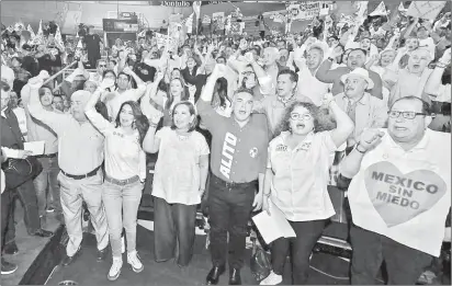  ?? ?? ▲ Alejandro Moreno acompañó el evento opositor en Zapopan. Foto tomada de redes sociales