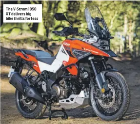  ??  ?? The V-Strom 1050 XT delivers big bike thrills for less