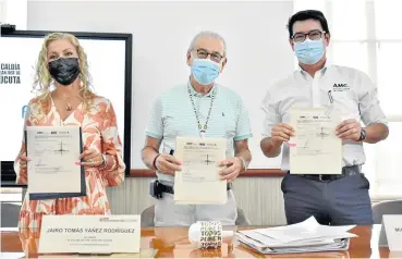  ?? Foto: Cortesía ?? El convenio fue firmado por el alcalde de Cúcuta Jairo Yáñez, la presidenta de Findeter, Sandra Gómez, y el director del AMC, Miguel Peñaranda.