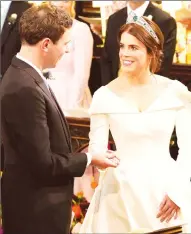  ??  ?? Prince Eugenie and Jack Brooksbank