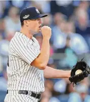  ?? Elsa/Getty Images ?? A healthy Clay Holmes will be key to the Yankees bullpen success.