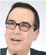  ??  ?? Steven Mnuchin