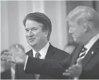  ?? JACK GRUBER/USA TODAY ?? President Donald Trump’s second Supreme Court pick, Brett Kavanaugh, is now a justice.