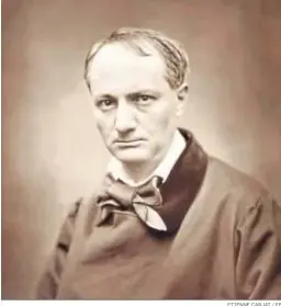  ?? ETIENNE CARJAT / EF ?? Baudelaire, que nació el 9 de abril de 1821, en un célebre retrato de 1863.