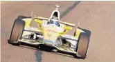  ?? ROBERT LABERGE/ GETTY IMAGES ?? Ryan HunterReay drives at the IZOD IndyCar Series MAVTV 500 World Championsh­ip in Fontana, Calif. on Sept. 15.