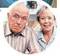  ??  ?? Still Game’s Greg Hemphill and Ford Kiernan film the sitcom’s final series, which concludes on Thursday; inset, One Foot In The Grave co-stars Richard Wilson and Annette Crosbie