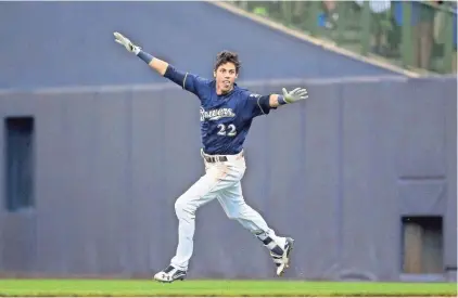  ?? GETTY IMAGES ?? Brewers fans have been denied a chance of watching star Christian Yelich, who signed a nine-year $215 million contract extension with the team during spring training and was primed for another big season.