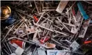  ??  ?? Discarded needles are seen at a heroin encampment in Philadelph­ia. The city’s mayor supports the plan. Photograph: Dominick Reuter/AFP/Getty Images