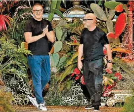  ?? AFP ?? Los diseñadore­s Stefano Gabbana y Domenico Dolce.