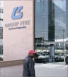  ??  ?? Group Five’s offices in Woodmead, Waterfall Estate. Jobs are being shed as the group attempts to right-size its business cluster.