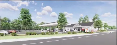  ?? Town of Darien / Contribute­d artwork ?? A rendering of the proposed 7-Eleven in Darien. Discussion and pushback continues.